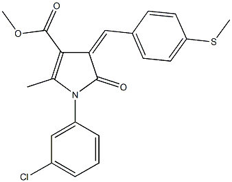 methyl 1-(3-chlorophenyl)-2-methyl-4-[4-(methylsulfanyl)benzylidene]-5-oxo-4,5-dihydro-1H-pyrrole-3-carboxylate Structure