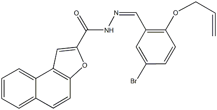 N'-[2-(allyloxy)-5-bromobenzylidene]naphtho[2,1-b]furan-2-carbohydrazide Struktur