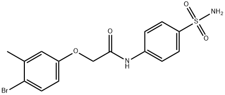 N-[4-(aminosulfonyl)phenyl]-2-(4-bromo-3-methylphenoxy)acetamide Struktur