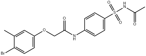 N-{4-[(acetylamino)sulfonyl]phenyl}-2-(4-bromo-3-methylphenoxy)acetamide,444076-17-9,结构式