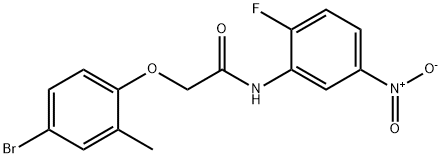 2-(4-bromo-2-methylphenoxy)-N-{2-fluoro-5-nitrophenyl}acetamide