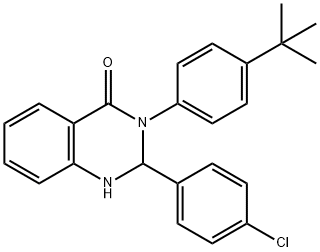 3-(4-tert-butylphenyl)-2-(4-chlorophenyl)-2,3-dihydro-4(1H)-quinazolinone Struktur