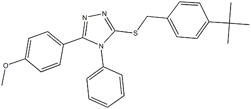 4-{5-[(4-tert-butylbenzyl)sulfanyl]-4-phenyl-4H-1,2,4-triazol-3-yl}phenyl methyl ether|