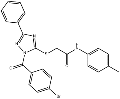 444156-56-3 2-{[1-(4-bromobenzoyl)-3-phenyl-1H-1,2,4-triazol-5-yl]sulfanyl}-N-(4-methylphenyl)acetamide