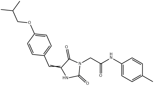 2-[4-(4-isobutoxybenzylidene)-2,5-dioxo-1-imidazolidinyl]-N-(4-methylphenyl)acetamide Struktur