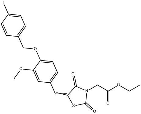 444561-49-3 ethyl (5-{4-[(4-iodobenzyl)oxy]-3-methoxybenzylidene}-2,4-dioxo-1,3-thiazolidin-3-yl)acetate