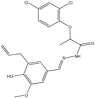 N'-(3-allyl-4-hydroxy-5-methoxybenzylidene)-2-(2,4-dichlorophenoxy)propanohydrazide Structure