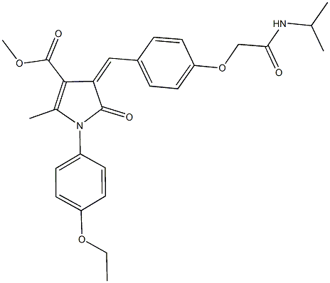 444690-16-8 methyl 1-(4-ethoxyphenyl)-4-{4-[2-(isopropylamino)-2-oxoethoxy]benzylidene}-2-methyl-5-oxo-4,5-dihydro-1H-pyrrole-3-carboxylate