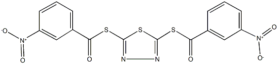 S-[5-({3-nitrobenzoyl}sulfanyl)-1,3,4-thiadiazol-2-yl] 3-nitrobenzenecarbothioate 结构式