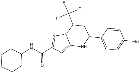 444904-88-5 5-(4-bromophenyl)-N-cyclohexyl-7-(trifluoromethyl)-4,5,6,7-tetrahydropyrazolo[1,5-a]pyrimidine-2-carboxamide