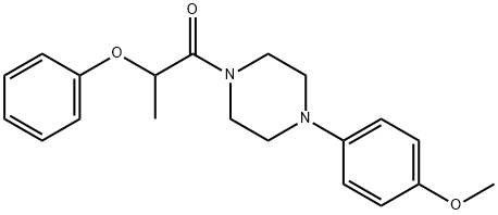 1-(4-methoxyphenyl)-4-(2-phenoxypropanoyl)piperazine Struktur