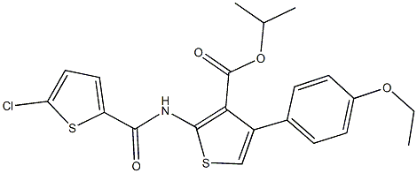 isopropyl 2-{[(5-chloro-2-thienyl)carbonyl]amino}-4-(4-ethoxyphenyl)-3-thiophenecarboxylate Structure