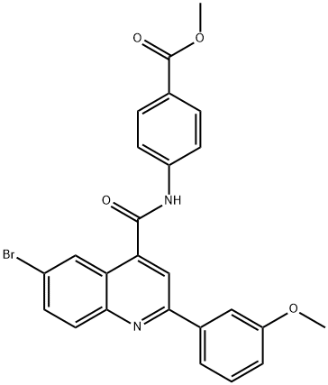 444909-40-4 methyl 4-({[6-bromo-2-(3-methoxyphenyl)-4-quinolinyl]carbonyl}amino)benzoate