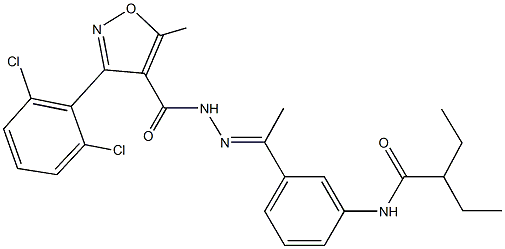 444924-76-9 N-[3-(N-{[3-(2,6-dichlorophenyl)-5-methyl-4-isoxazolyl]carbonyl}ethanehydrazonoyl)phenyl]-2-ethylbutanamide
