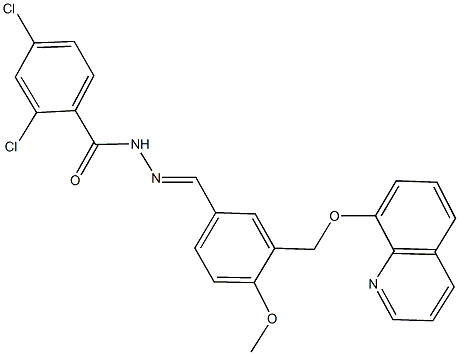 444925-78-4 2,4-dichloro-N'-{4-methoxy-3-[(8-quinolinyloxy)methyl]benzylidene}benzohydrazide