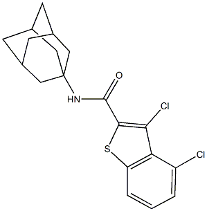 N-(1-adamantyl)-3,4-dichloro-1-benzothiophene-2-carboxamide Structure
