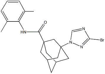 3-(3-bromo-1H-1,2,4-triazol-1-yl)-N-(2,6-dimethylphenyl)-1-adamantanecarboxamide Structure