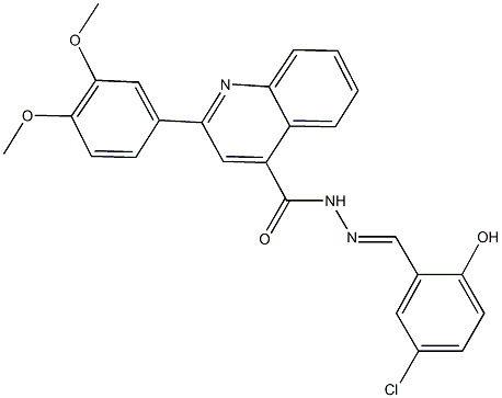N'-(5-chloro-2-hydroxybenzylidene)-2-(3,4-dimethoxyphenyl)-4-quinolinecarbohydrazide Structure