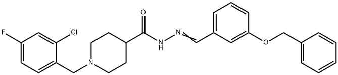 444927-33-7 N'-[3-(benzyloxy)benzylidene]-1-(2-chloro-4-fluorobenzyl)-4-piperidinecarbohydrazide