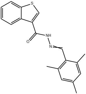 N'-(mesitylmethylene)-1-benzothiophene-3-carbohydrazide 化学構造式