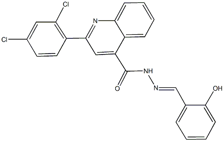 2-(2,4-dichlorophenyl)-N'-(2-hydroxybenzylidene)-4-quinolinecarbohydrazide,444927-48-4,结构式