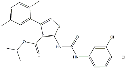 444927-64-4 isopropyl 2-{[(3,4-dichloroanilino)carbonyl]amino}-4-(2,5-dimethylphenyl)-3-thiophenecarboxylate