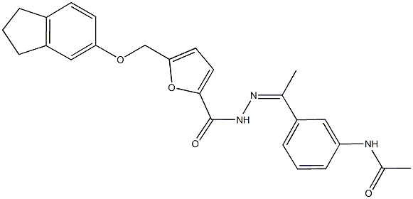 444927-80-4 N-[3-(N-{5-[(2,3-dihydro-1H-inden-5-yloxy)methyl]-2-furoyl}ethanehydrazonoyl)phenyl]acetamide