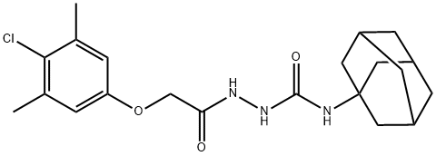 N-(1-adamantyl)-2-[(4-chloro-3,5-dimethylphenoxy)acetyl]hydrazinecarboxamide Structure
