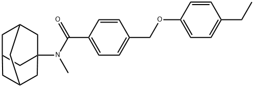 N-(1-adamantyl)-4-[(4-ethylphenoxy)methyl]-N-methylbenzamide Struktur