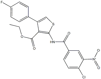 ethyl 2-({4-chloro-3-nitrobenzoyl}amino)-4-(4-fluorophenyl)thiophene-3-carboxylate Structure