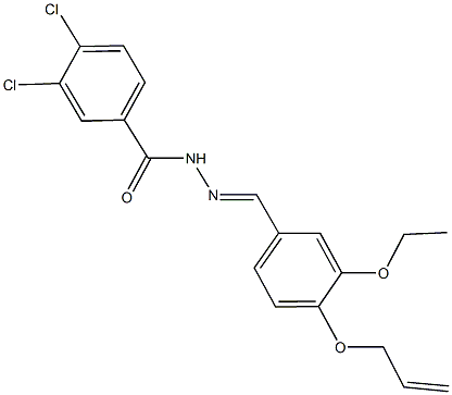 N'-[4-(allyloxy)-3-ethoxybenzylidene]-3,4-dichlorobenzohydrazide Struktur