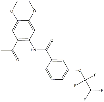 N-(2-acetyl-4,5-dimethoxyphenyl)-3-(1,1,2,2-tetrafluoroethoxy)benzamide Structure