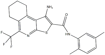 1-amino-N-(2,5-dimethylphenyl)-5-(trifluoromethyl)-6,7,8,9-tetrahydrothieno[2,3-c]isoquinoline-2-carboxamide Structure