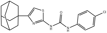 N-[4-(1-adamantyl)-1,3-thiazol-2-yl]-N'-(4-chlorophenyl)urea Struktur
