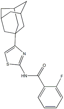 N-[4-(1-adamantyl)-1,3-thiazol-2-yl]-2-fluorobenzamide Structure