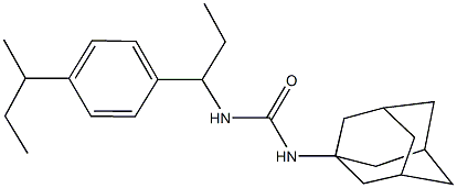 N-(1-adamantyl)-N'-[1-(4-sec-butylphenyl)propyl]urea Structure