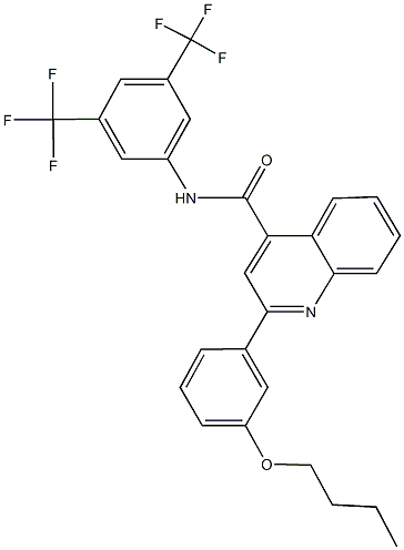 445028-57-9 N-[3,5-bis(trifluoromethyl)phenyl]-2-(3-butoxyphenyl)-4-quinolinecarboxamide
