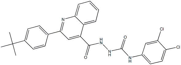 445030-82-0 2-{[2-(4-tert-butylphenyl)-4-quinolinyl]carbonyl}-N-(3,4-dichlorophenyl)hydrazinecarboxamide