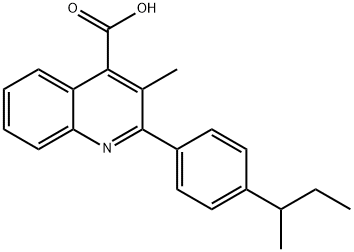 2-(4-sec-butylphenyl)-3-methyl-4-quinolinecarboxylic acid Structure