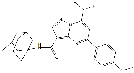 N-(1-adamantyl)-7-(difluoromethyl)-5-(4-methoxyphenyl)pyrazolo[1,5-a]pyrimidine-3-carboxamide Structure
