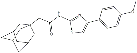 2-(1-adamantyl)-N-[4-(4-methoxyphenyl)-1,3-thiazol-2-yl]acetamide Struktur