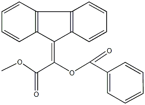 1-(9H-fluoren-9-ylidene)-2-methoxy-2-oxoethyl benzoate Structure