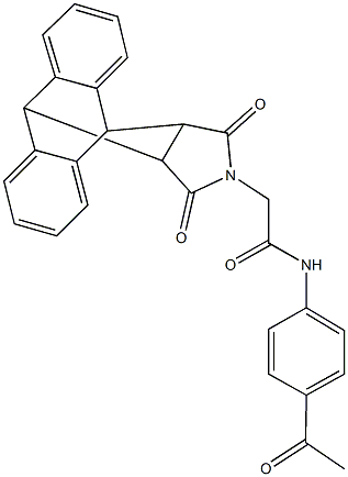 N-(4-acetylphenyl)-2-(16,18-dioxo-17-azapentacyclo[6.6.5.0~2,7~.0~9,14~.0~15,19~]nonadeca-2,4,6,9,11,13-hexaen-17-yl)acetamide Structure