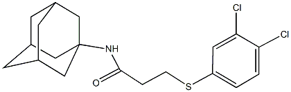 N-(1-adamantyl)-3-[(3,4-dichlorophenyl)thio]propanamide Structure