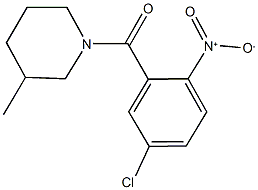 1-{5-chloro-2-nitrobenzoyl}-3-methylpiperidine Struktur