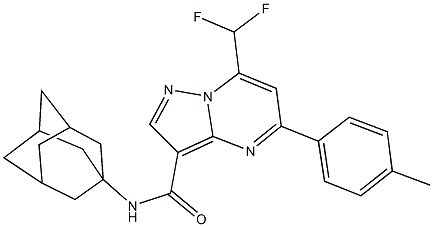 N-(1-adamantyl)-7-(difluoromethyl)-5-(4-methylphenyl)pyrazolo[1,5-a]pyrimidine-3-carboxamide Structure