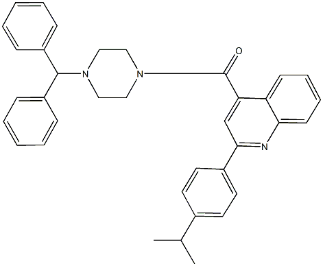 4-[(4-benzhydryl-1-piperazinyl)carbonyl]-2-(4-isopropylphenyl)quinoline|
