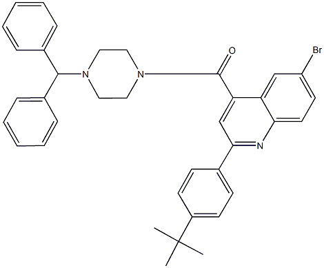 445233-67-0 4-[(4-benzhydryl-1-piperazinyl)carbonyl]-6-bromo-2-(4-tert-butylphenyl)quinoline