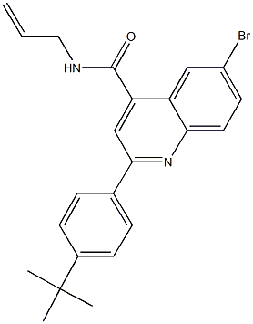 N-allyl-6-bromo-2-(4-tert-butylphenyl)-4-quinolinecarboxamide 结构式