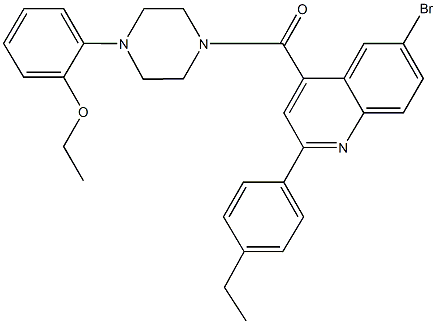 445236-50-0 6-bromo-4-{[4-(2-ethoxyphenyl)-1-piperazinyl]carbonyl}-2-(4-ethylphenyl)quinoline